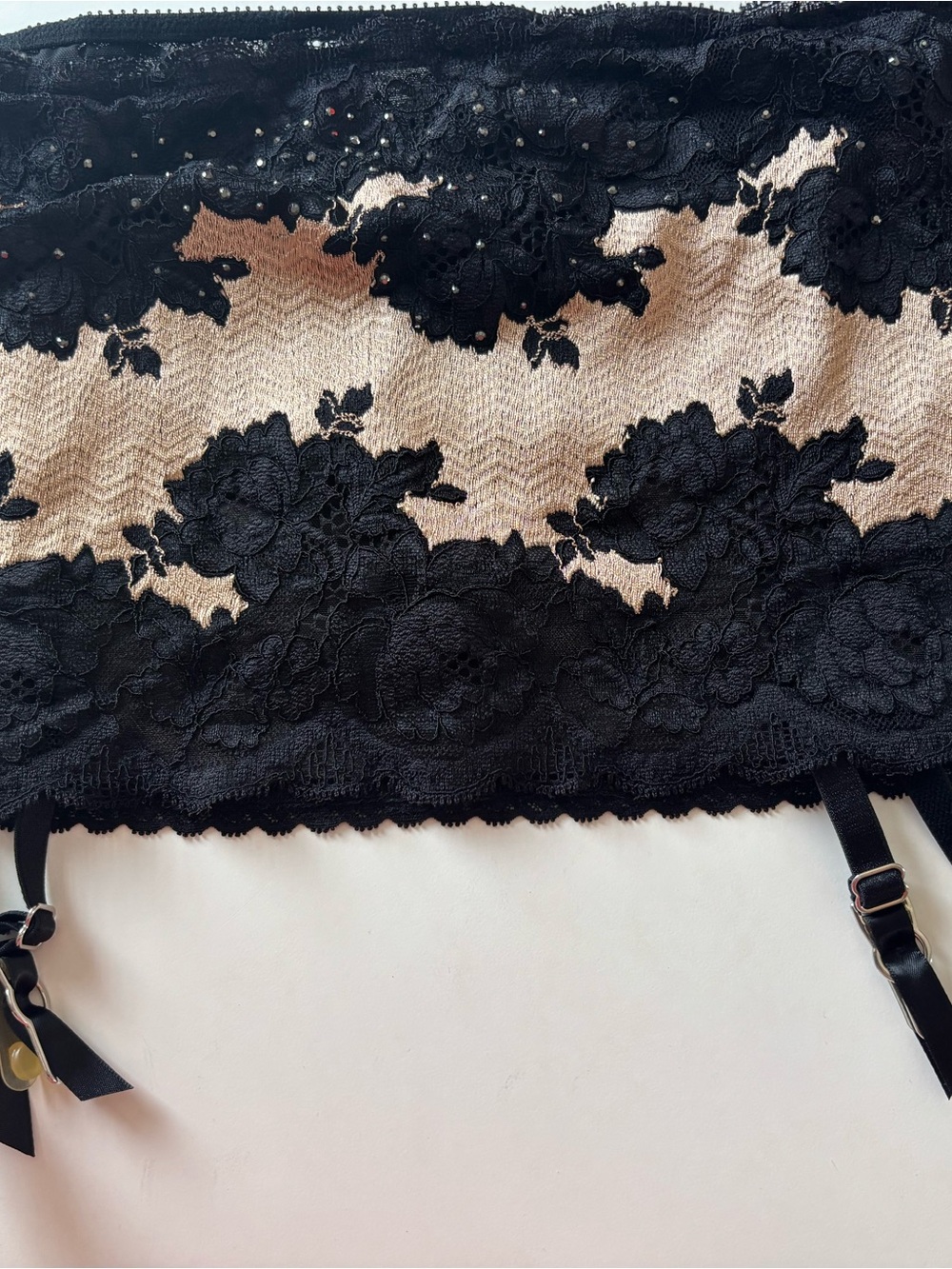 Victoria's Secret Black Lace Lingerie Piece with Sheer Panels